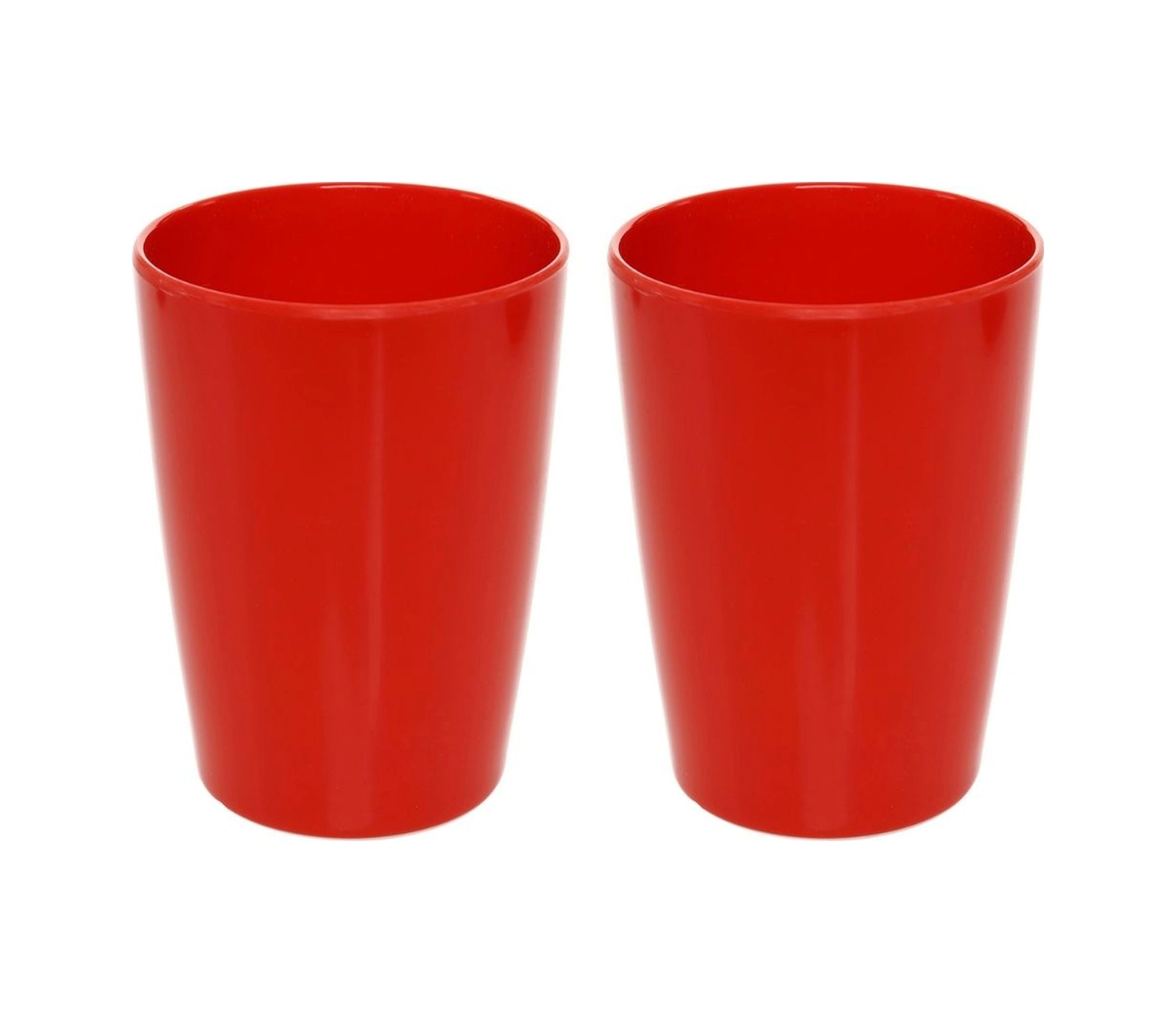 2 Adet Diş Fırçalık Ve Macun Kabi Kırmızı Melamin 8x8x11cm 400ml Banyo Seti Çok Renkli