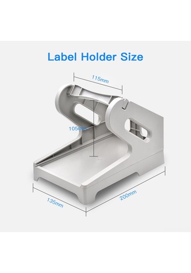 Tenfowee Evrensel Etiket Yazıcı Tutucu - Katlanır/rulo Termal Etiketler İçin Abs+pmma Malzeme