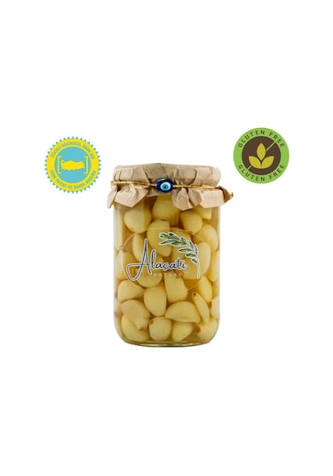 Alaçatı Naturel Doğal Sarımsak Turşusu 660cc Süzme 300 G E