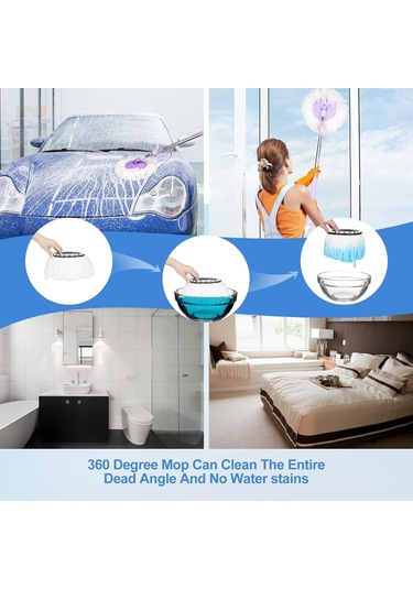 Konesam 16cm Mikrofiber Döner Mop Yedek Kafa - 360 Derece Temizleme, Tüm Yüzeyler İçin, 1 Adet Paket