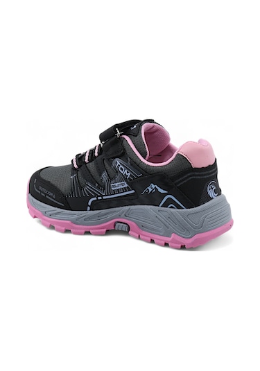 Khayt Ferrex Su Ve Soğuk Dayanıklı Kaymaz Taban Kışlık Unisex Çocuk Outdoor Spor Ayakkabı Füme - Pembe