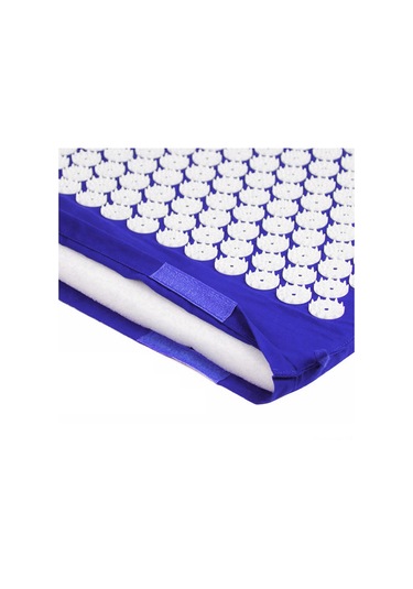 Ranyeek Tüm Vücut Akupunktur Masaj Matı, Yüksek Elastik Sponge, Yıkanabilir, Boyut 68x42cm, Masaüstü Küllük Ve Acanthosphere İle Üçlü Set Mor Taban Beyaz İğne Çok Renkli