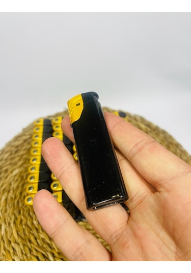 Siyah Plastik Pürmüzlü Çakmak //7cm X 5 Adet