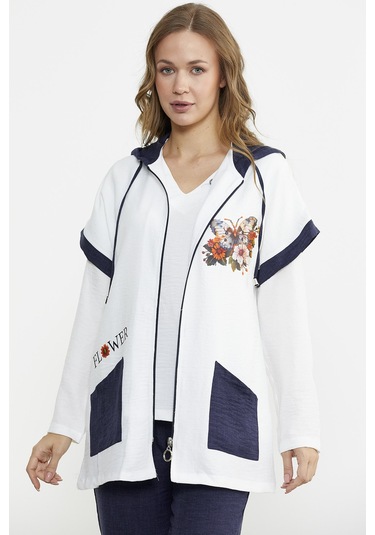 Keten Görünümlü Rahat Kalıp Üçlü Takım - Lacivert Lacivert