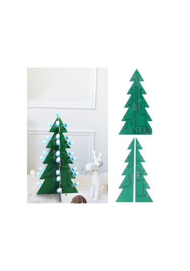 Springsun Led Işıklı Noel Ağacı Dıy Seti - 33 Parlak Led, 23 Renk Degisim Efekti, Usb Bağlantılı Dekorasyon Modülü