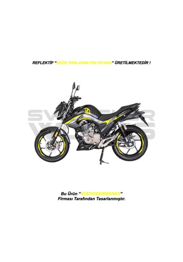 Mondial Drift L Gece Parlayan Sticker Set Paketi Jant li Sarı