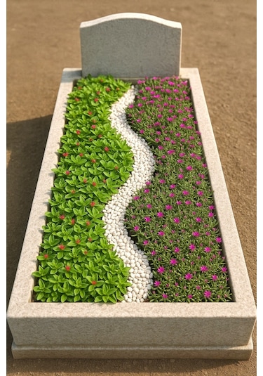Mezar - Kabir Çiçekli Bitki Seti - 90 Adet Yer Örtücü Bitki + 20