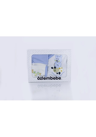 Desenli 5li Zıbın Set Beyaz - Pembe