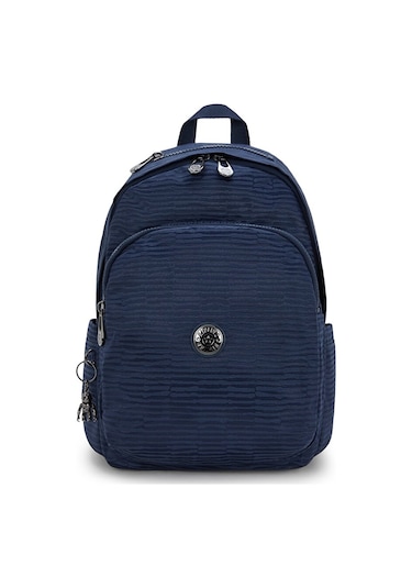 Kıplıng Delia Orta Boy Sırt Çantası Lacivert Nıght Ocean Jacquard Lacivert