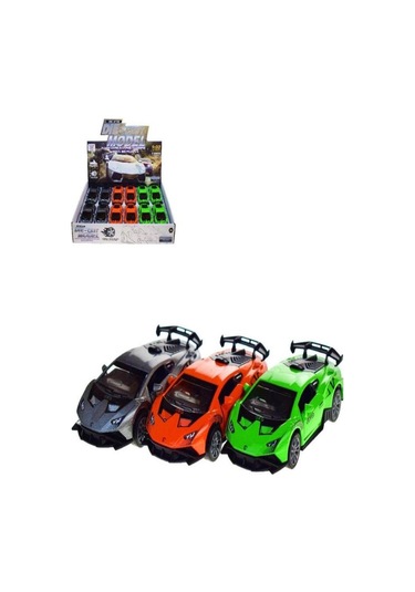 Lamborghini Model Çek Bırak Açılır Kapılı Metal Oyuncak Araba K174a29 Gri