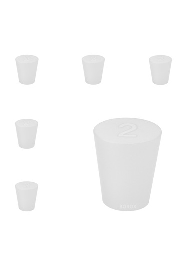 Borox Silikon Tıpa No 2 - 15x20x26mm - 5 Adet