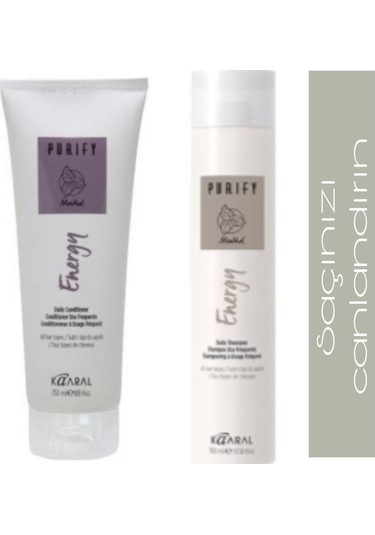 Kaaral Purify Energy Daily Şampuan 300 ML + Saç Kremi 250 ML