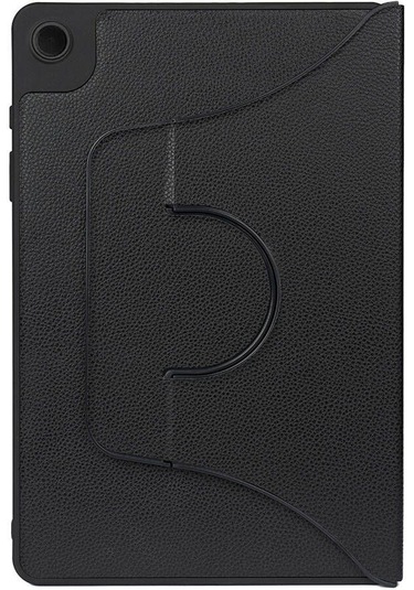 Samsung Galaxy Uyumlu Tab A9 X110 Kılıf Turn Seri 360 Derece Döner Stantlı Kılıf Kapaklı Kılıf Siyah