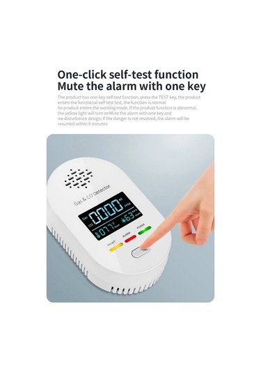 Anjiexun Kapalı Ofis İçin Lcd Ekranlı 4'ü 1 Arada Hava Kalitesi Monitörü Ab