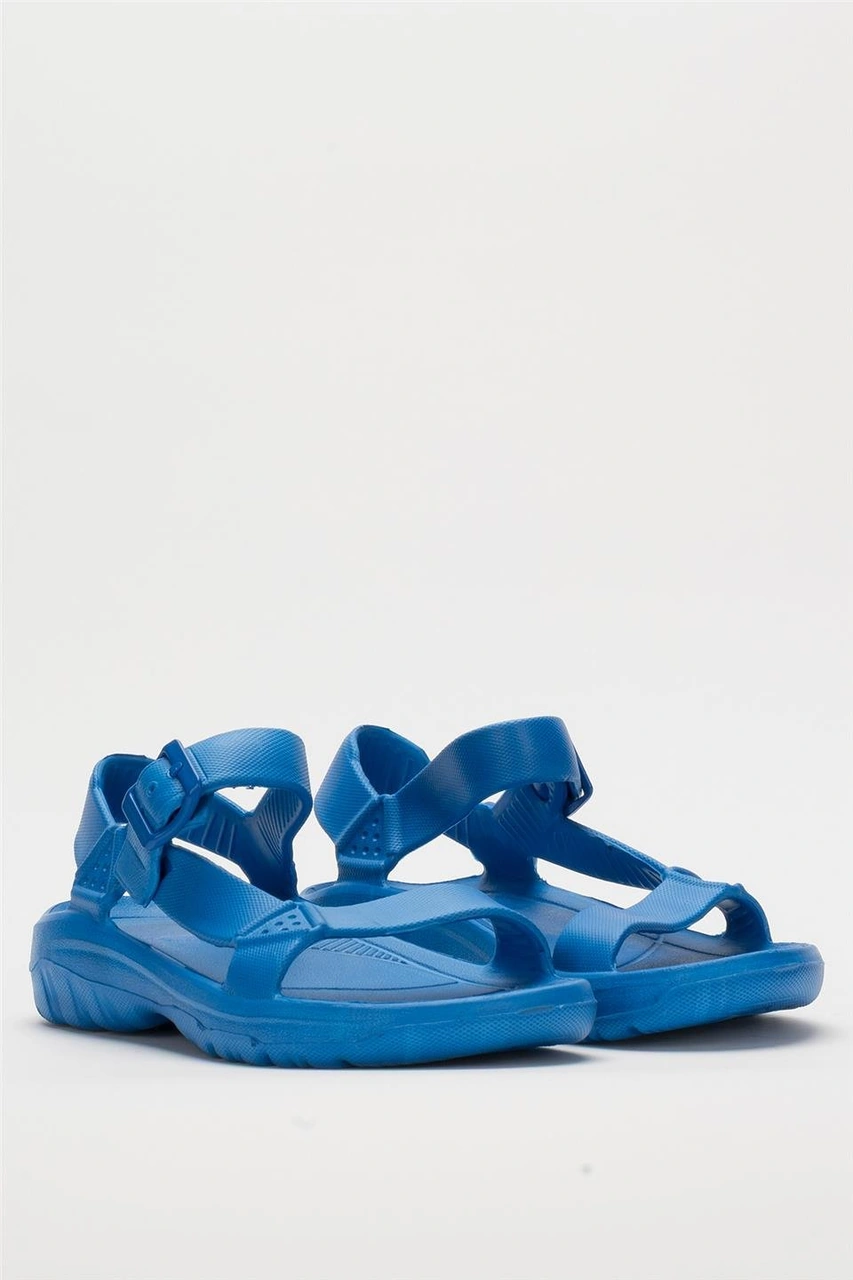 Unisex Eva Spor Kaymaz Yürüyüş Sandaleti Mavi MAVI
