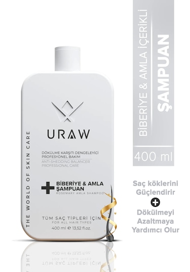 Uraw Biberiye & Amla Özlü Saç Bakım Şampuanı 400 ML