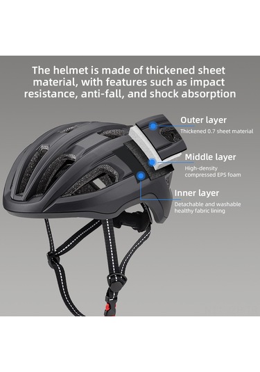Yetişkin Ayarlanabilir Bisiklet Kaskı Rüzgar Geçirmez Dağ Bisikleti Kaskı Nefes Alabilir Bisiklet Kaskı Siyah