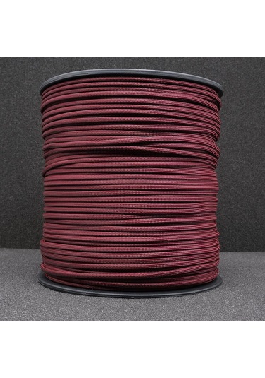 Mg Ropes Paracord İp 4 Mm Bordo Siyah Desenli No:68 10 Metre Çok Renkli