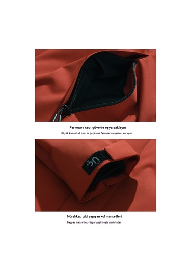 Yeni Tarz Kadife Ve Kalınlaştırılmış Ceket Kırmızı