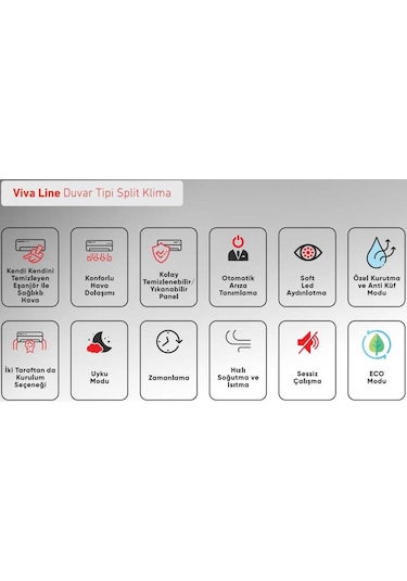 Copa Viva Line 24000 BTU DC Duvar Tipi Inverter Klima