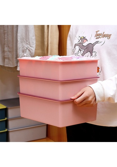 Sones Kontrast Renkli İç Çamaşırı Saklama Kutusu Çok Kapılı Plastik Sütyen Çorap Saklama Kutusu 15 Izgara Kapaksız Gri Diğer