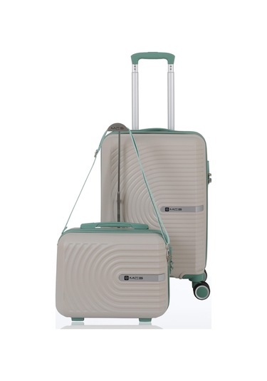 Mçs Polipropilen 2li Valiz Seti Kabin & Makyaj V374 S21yy1000134-set 10730 Kemik/suyeşili Kemik - Su Yeşili