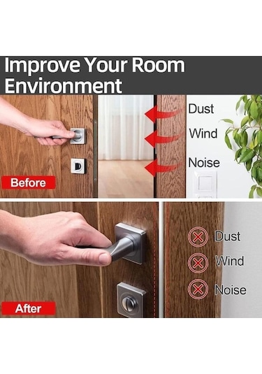 Novahub Anlamı Koruyan D Şekli Kapı Contası, Siyah, 6m, Ses Yalıtım, Hava Sıyırma Şeridi 6 M