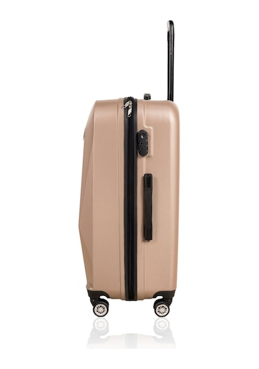Polo&Sky Elmas Model Gold Renk Büyük Boy Valiz Bavul