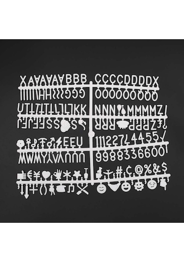 Emojili Beyaz Harf Seti, Yazı Panosu Için