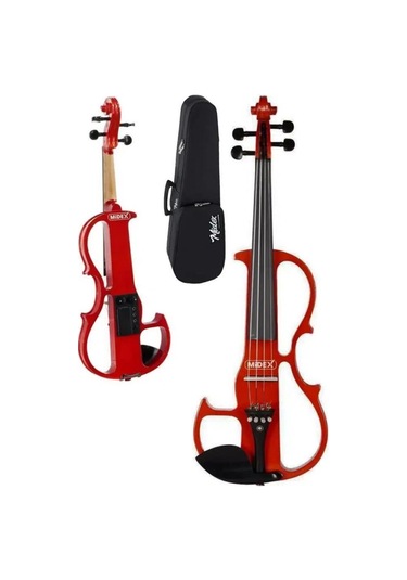 Midex RCZ-606RD Elektro Keman Seti Red (Kulaklık Kablo Tuner Yastık)