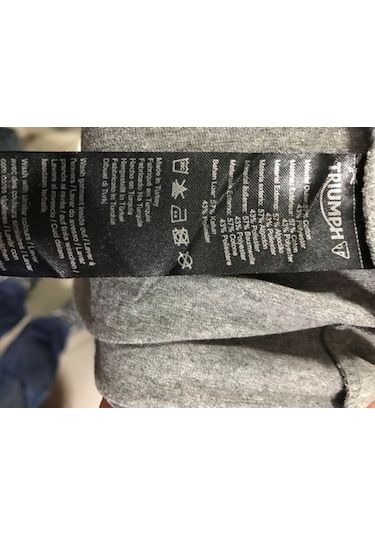 Triumph Tom Motor Resmi Baskılı Bisiklet Yaka Gri Tshirt