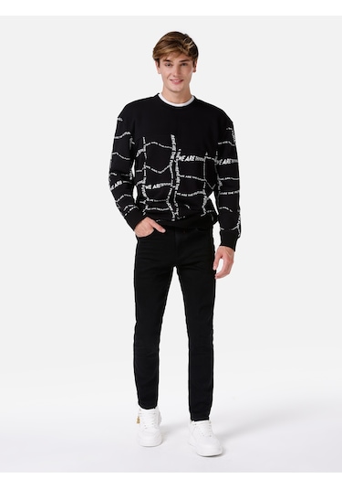 Colins 035 Ryan Dar Kesim Yüksek Bel Dar Paça Siyah Erkek Pantolon Cl1067180 DENİM