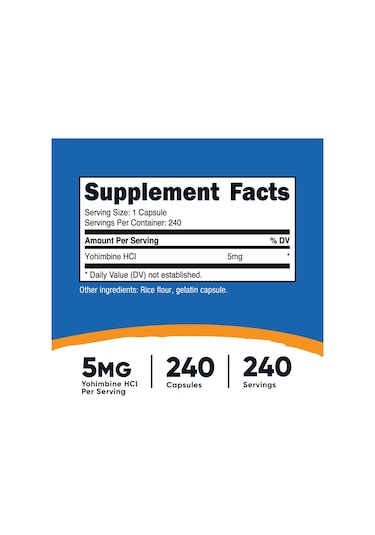 Nutricost Yohimbine 5 MG 240 Capsules