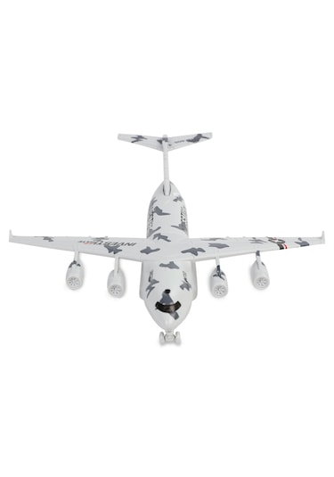 Diecast Metal Askeri Kargo Uçağı Gri Sesli Işıklı