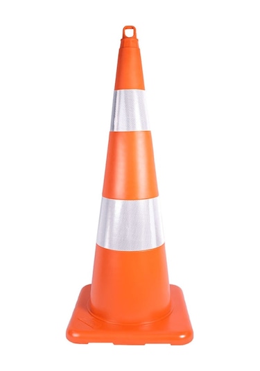 90 Cm Kırılmaz Trafik Konisi Eko 2,4 Kg (Çift Reflektifli)
