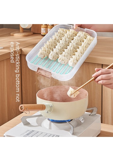 Qingmipy Ev İçin Çift Katlı Beyaz Mutfak Depolama Kutusu - Yeme İçme Dereceli, Dondurucuya Uygun, Manti Ve Gıdalar İçin Tazelik Saklama Kutusu Diğer