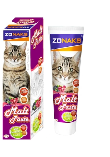 Zonaks Yavru Yetişkin Kediler İçin Malt Pasta Böğürtlenli 100 G