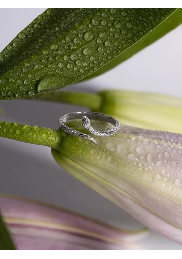 Sılverme İnce Yılan Yüzük, 925 Gümüş 210944773 Gümüş