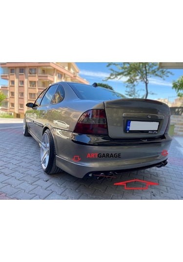 Vectra B 1996-2002 Çiftçıkış Arka Tampon Eki-fiberglass-boyasız