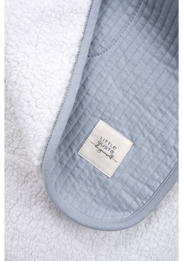 Wellsoftlu Kapitone Mavi Bebek Battaniyesi 80x100 CM Mavi