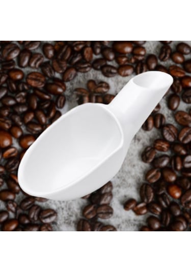 Suntek Kahve Küreği 20g Kepçe Ölçüm Kaşığı Günlük Beyaz