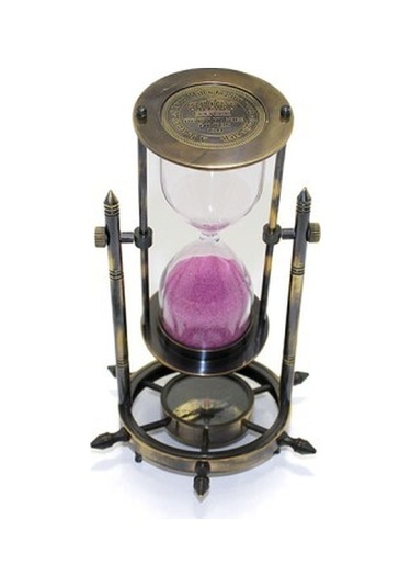 Pirinç Pusulalı Kum Saati Model 3