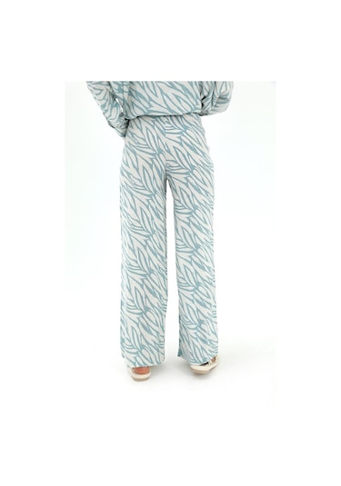 Zebra Desenli Alt Üst İkili Takım - Mavi-mavi Mavi