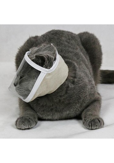 Homyl Şeffaf Kedi Yüz Maskesi Namlu Anti Isırık Orta