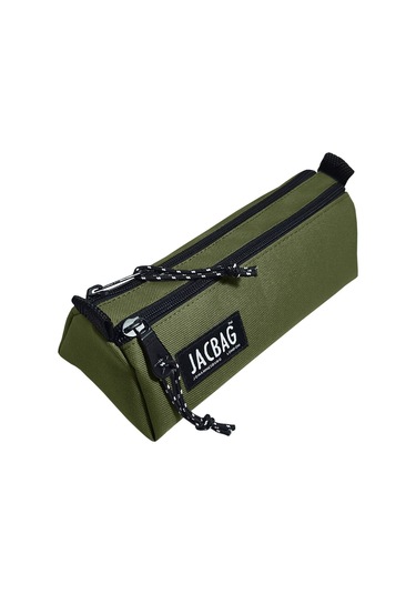 Jacbag Dual Prime İki Bölmeli Üçgen Yeşil Erkek Kalem Çantası Çok Renkli