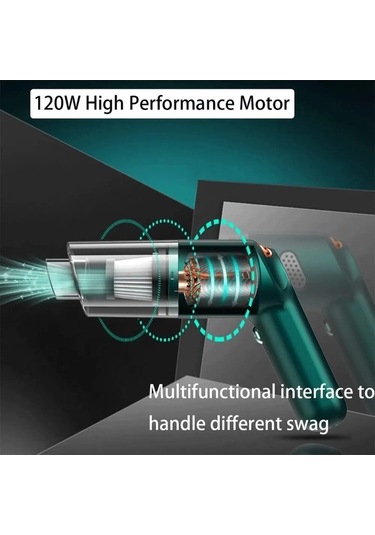 Createtech Taşınabilir Süpürge Şarj Mini Jl Elektrikli El Edilebilir Araba Bu Beyaz