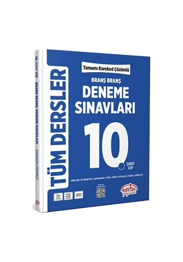 Editör Yayınları 10. Sınıf Tüm Dersler Branş Branş Deneme Sınavları