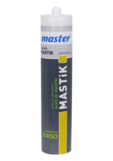 Badem10 Gri Master Profesyonel Silikonize Akrilik Mastik E450 450 Gr 1 Adet