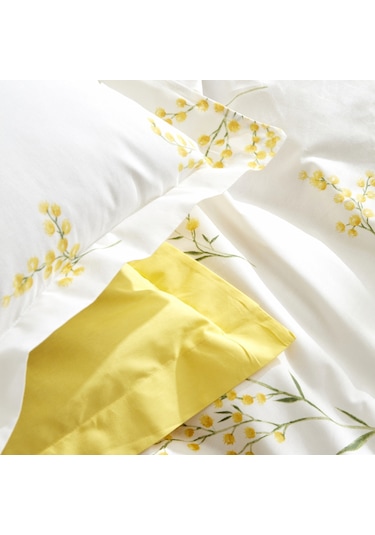 Karaca Home Loretta %100 Pamuk Çift Kişilik Nevresim Takımı Sarı - 200.22.08.0021 Sarı