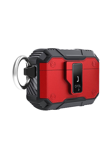 Goocamp Air-pods 3. Nesil Airbag 35 Darbelere Karşı Dayanıklı Düğmeli Kılıf-kırmızı Kırmızı